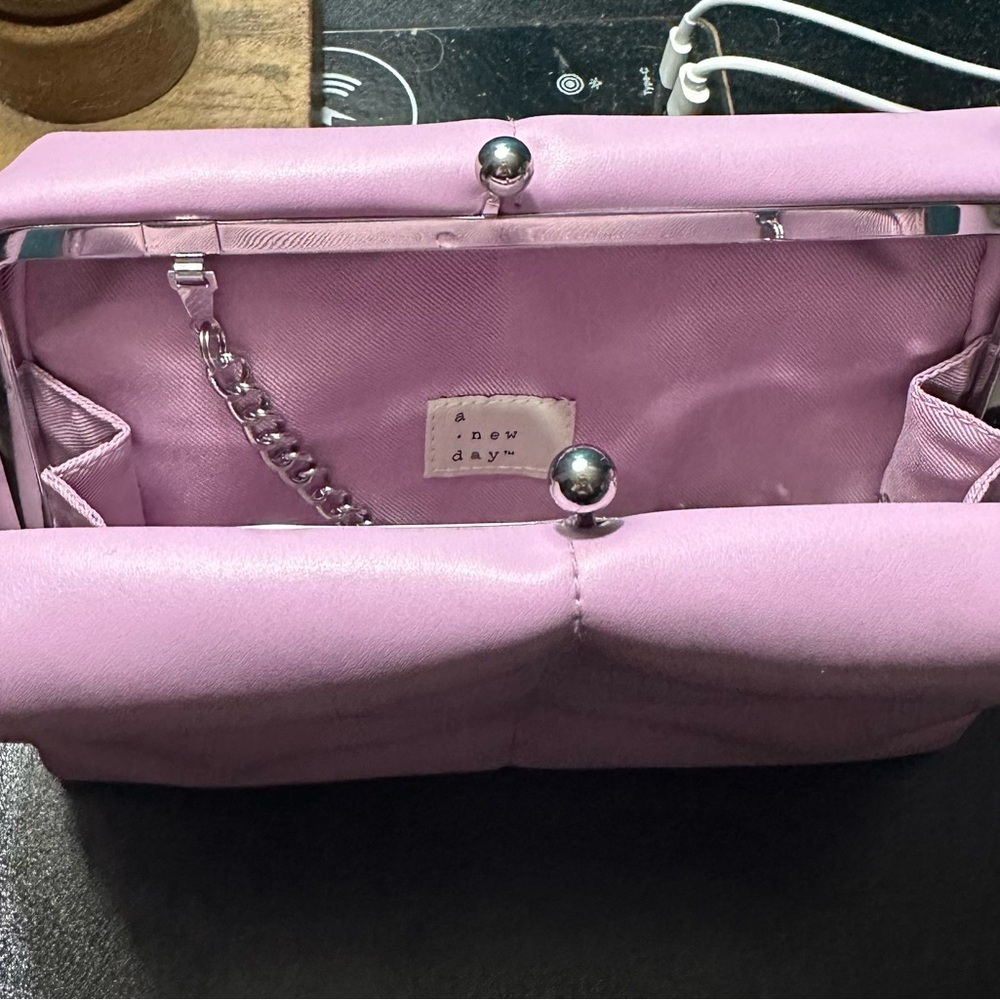 A New Day Puff Clutch Lavender Purple